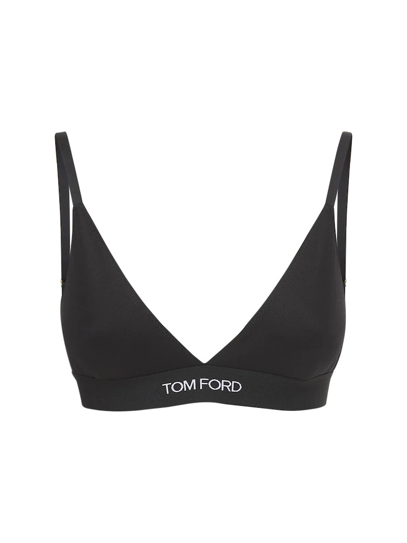 LOGO JERSEY TRIANGLE BRA - 1