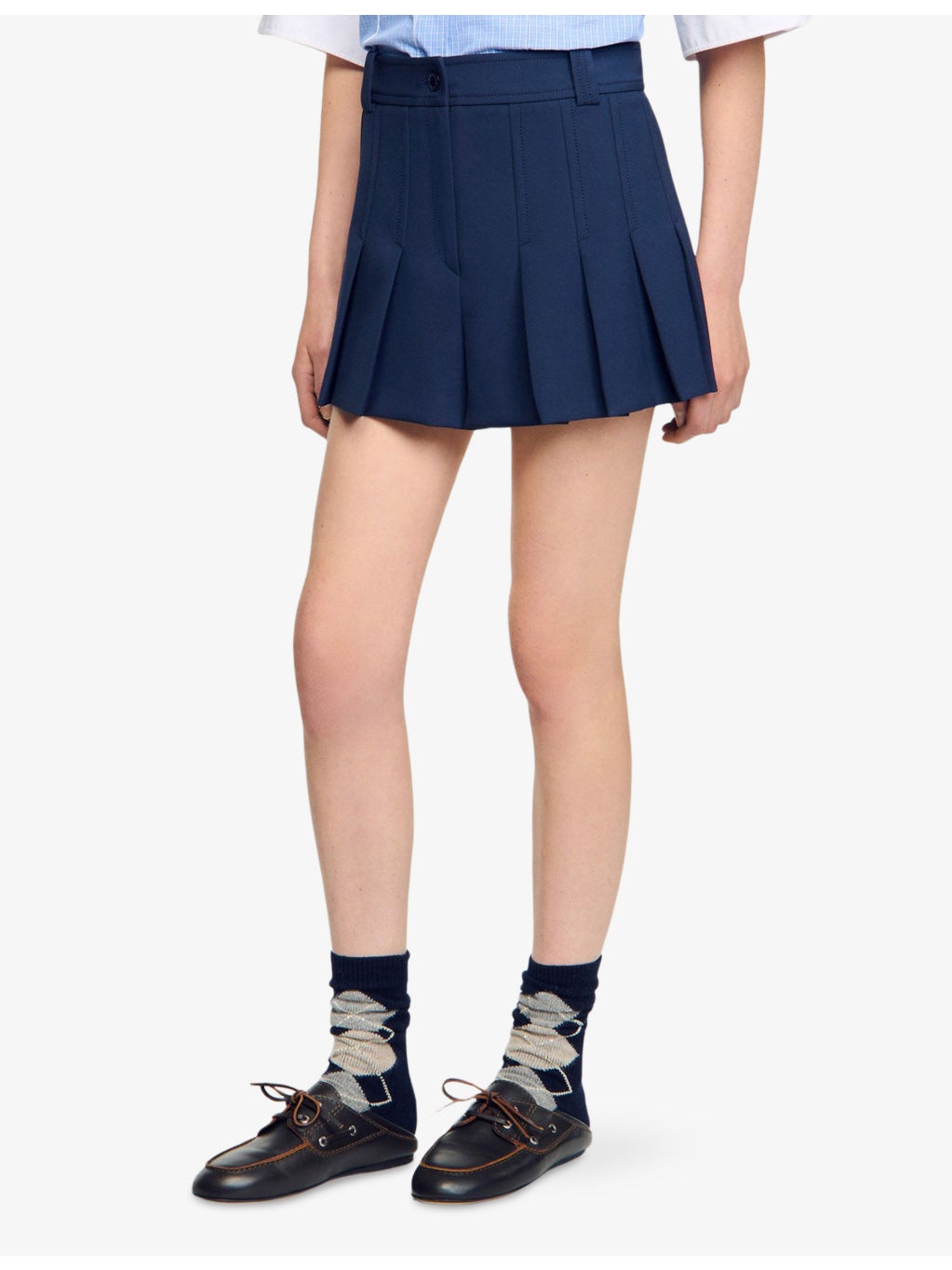 High-Rise Pleated Stretch-Woven Shorts - 3
