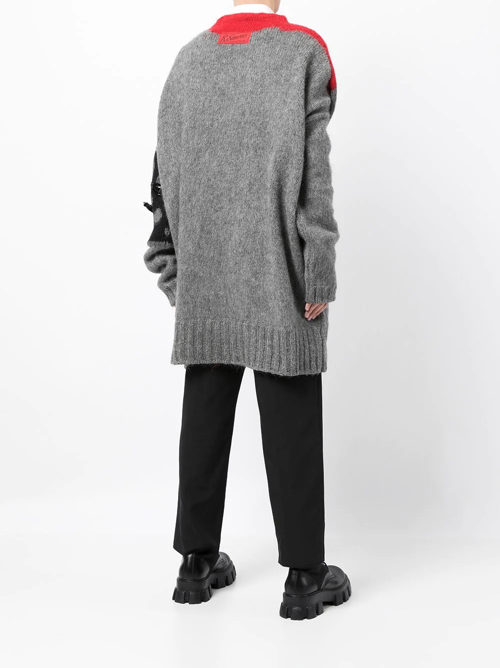 panelled oversized knitted jumper - 5