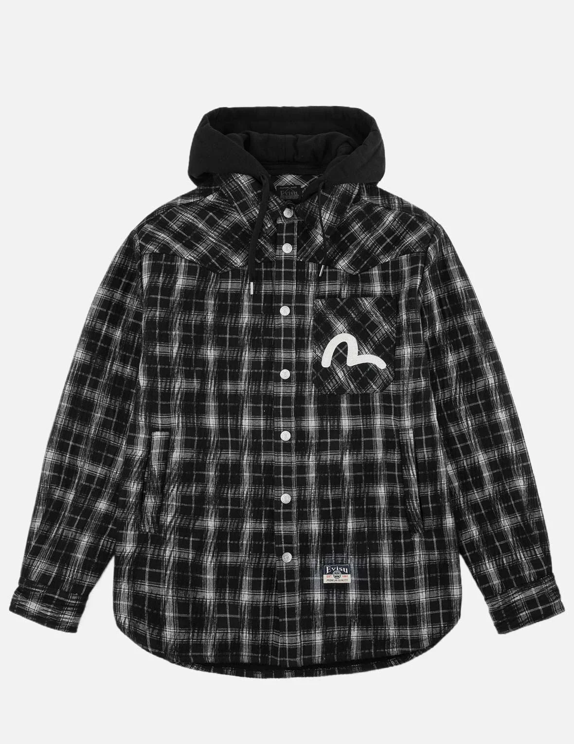 Needle Punch Checked Utility Parka - 1