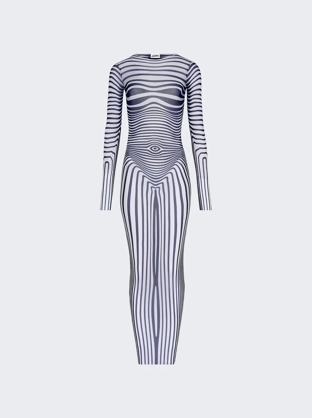 Re-edition: Long Mesh Dess Body Morphing Navy Stripes - 1