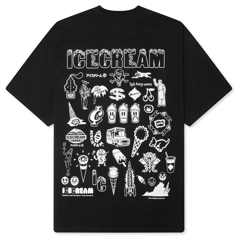 ICECREAM ORDER UP S/S KNIT TEE - BLACK outlook