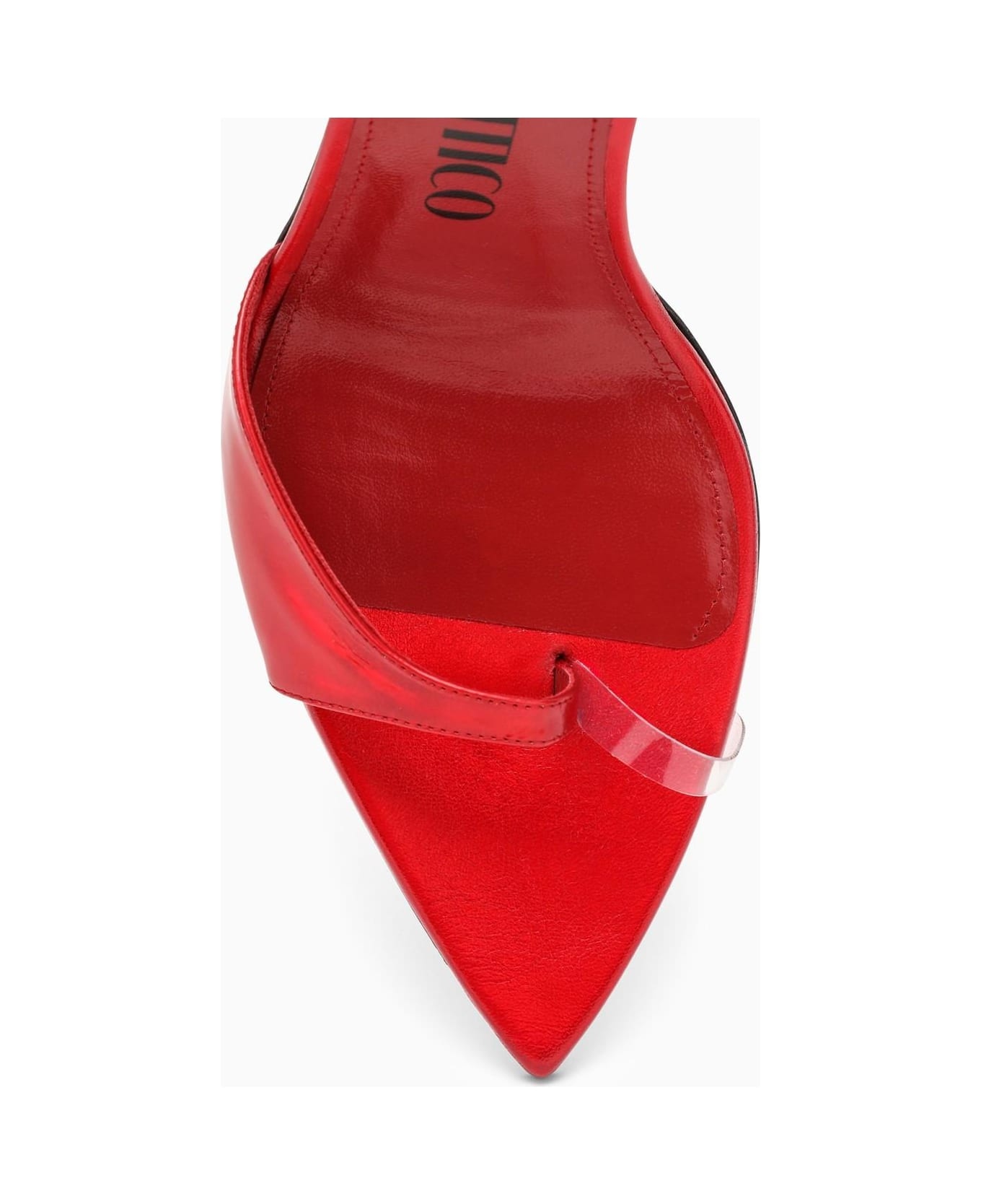 Red Gg Asymmetrical Sandal - 3