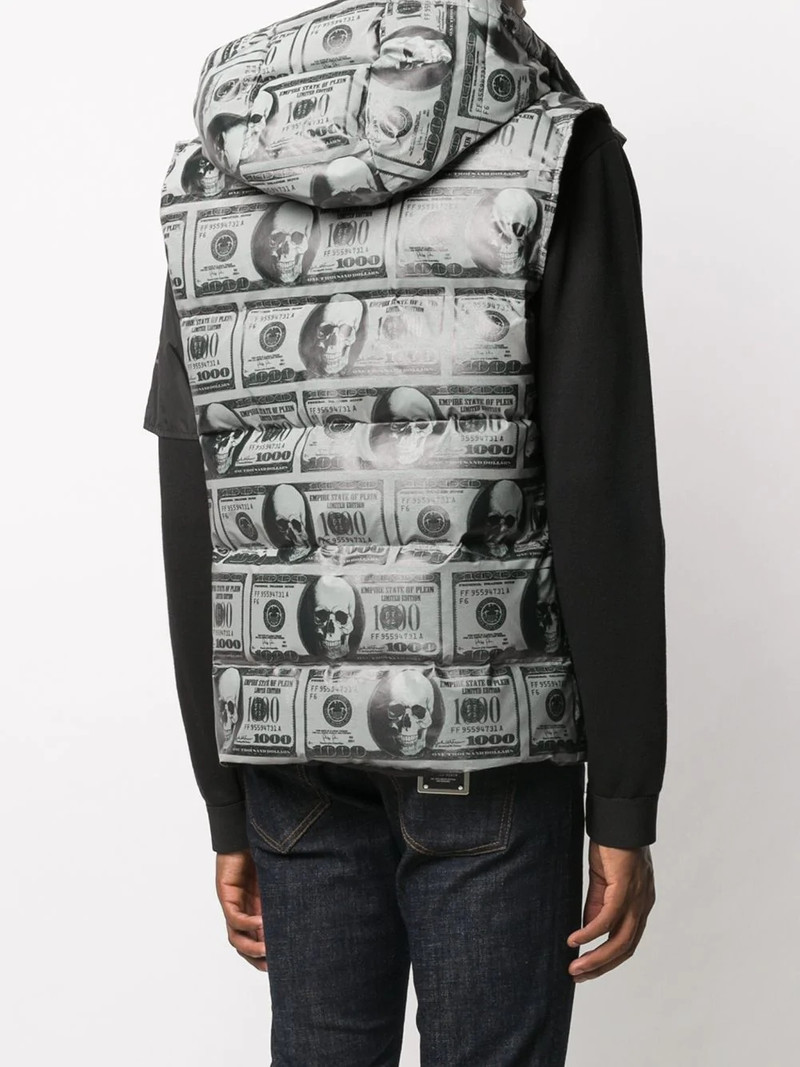 SKull Dollar feather down vest 4