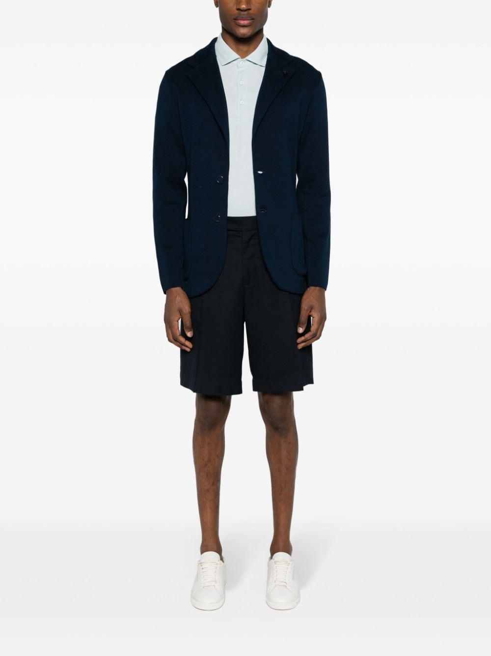single-breasted cotton blazer - 2