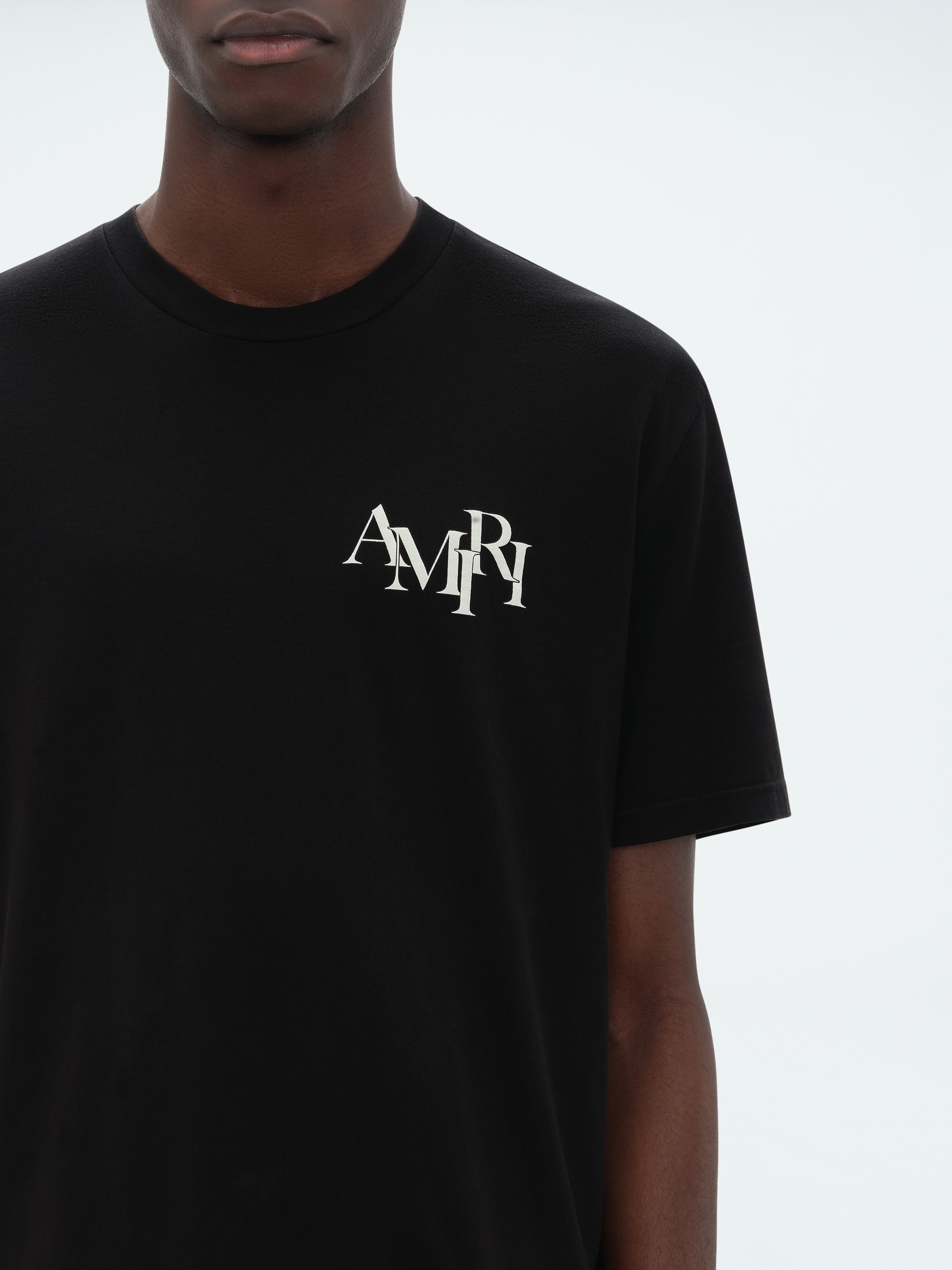 AMIRI AMIRI STAGGERED LOGO TEE | REVERSIBLE