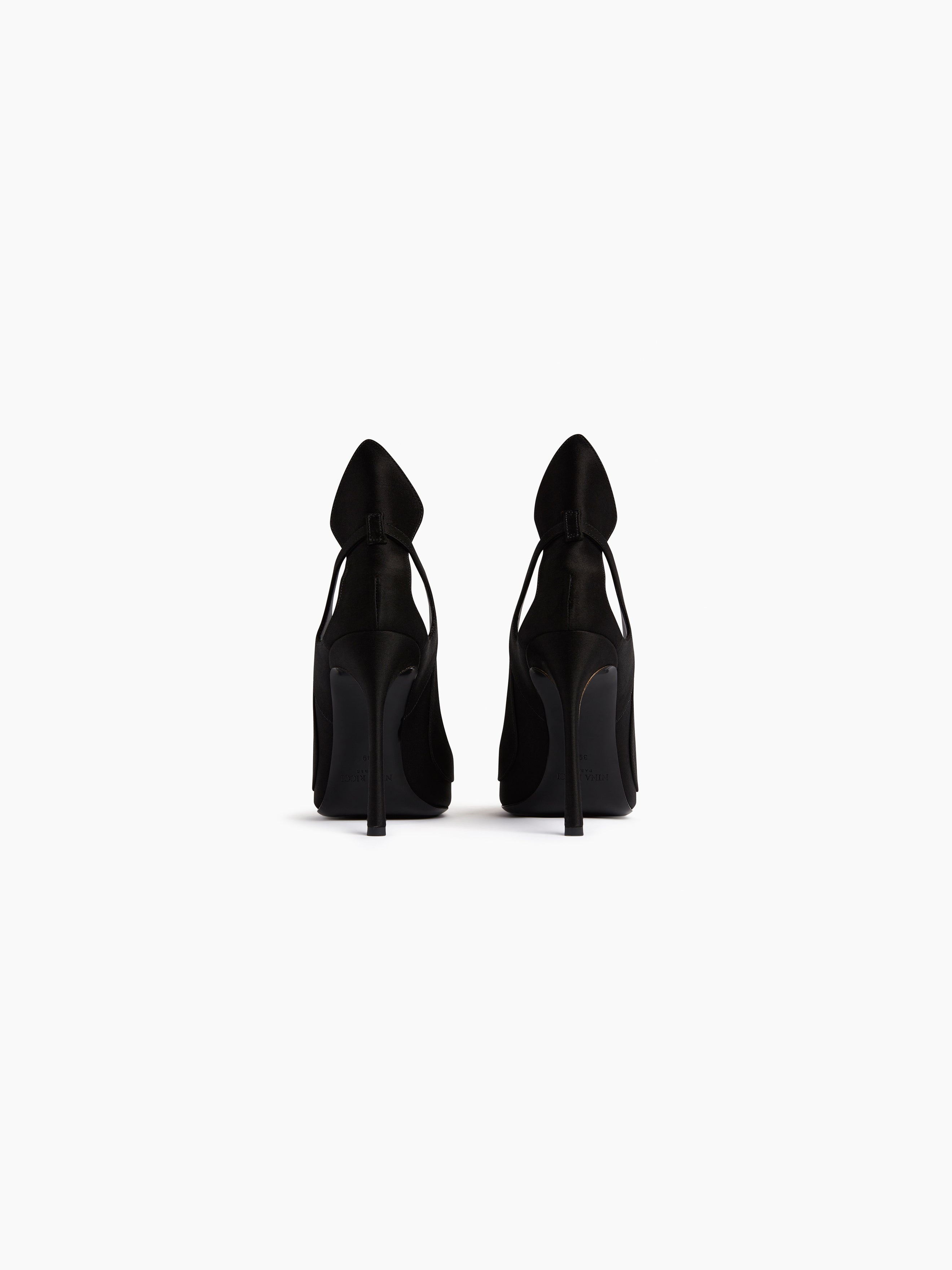 SATIN PUMPS WITH BOW DETAIL - 4