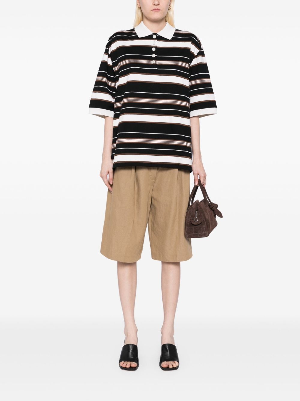 striped polo top - 2
