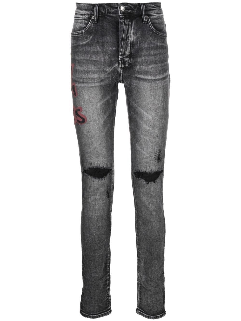 spray-paint Van Winkle skinny jeans - 1