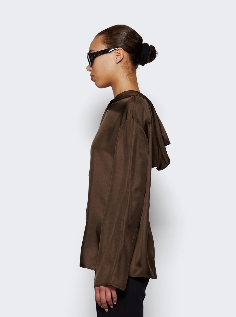 Nuka Hooded Blouse Deep Taupe - 4