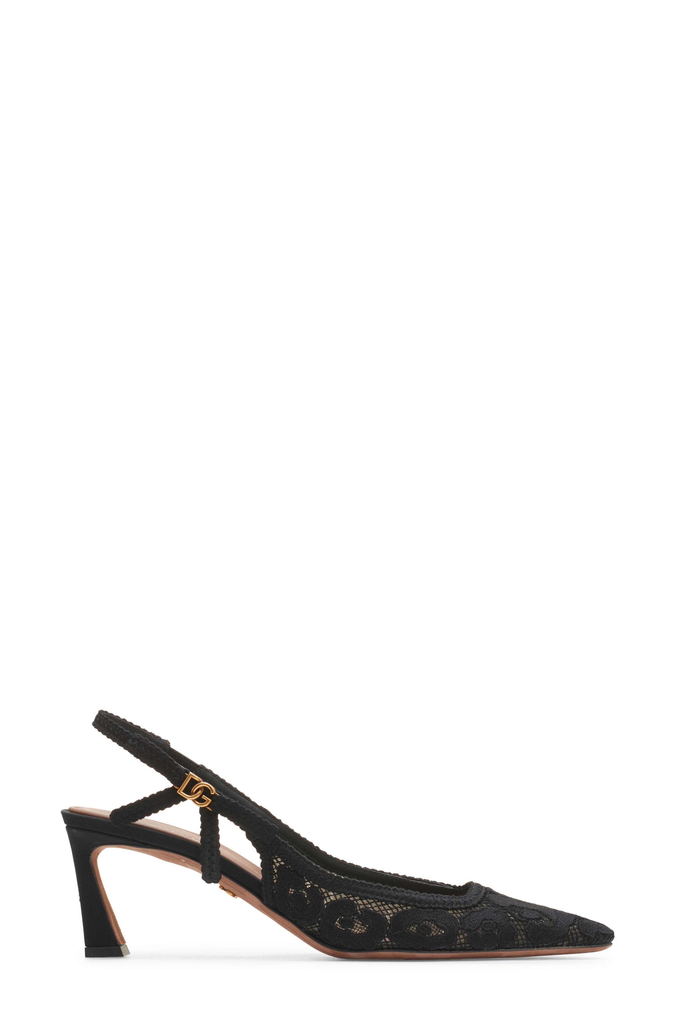 Dolce&Gabbana Lace Slingback Pump in Nero at Nordstrom - 3
