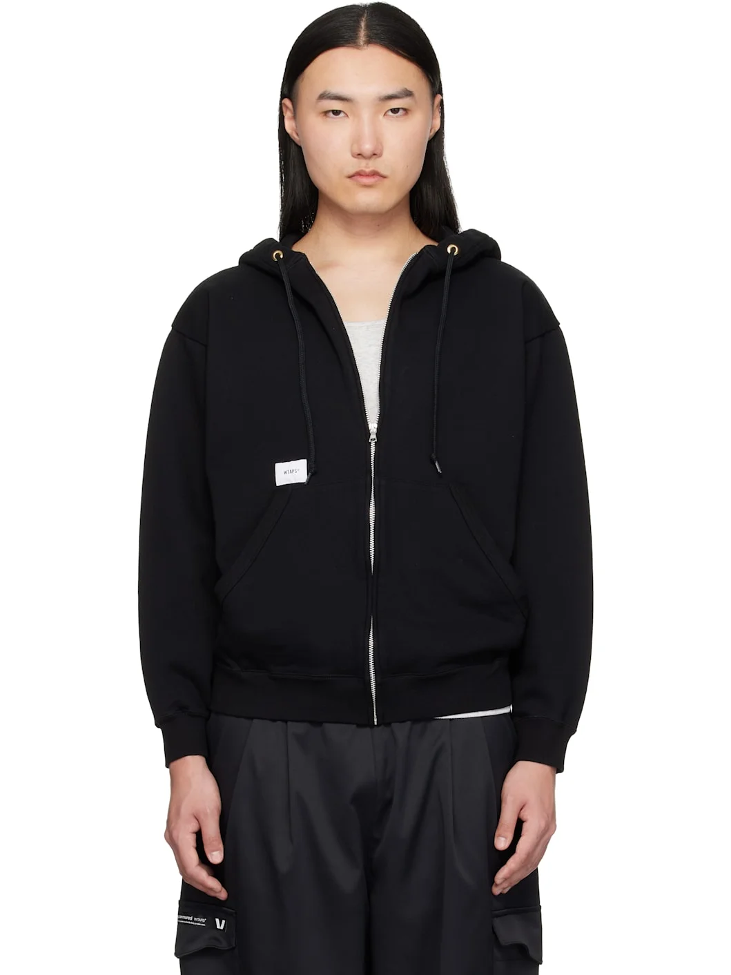 Black Throwdy Zip Hoodie - 1