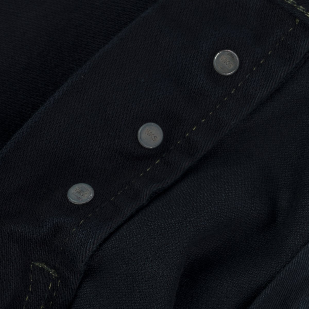 IH-777SBR-14od 14oz Broken Twill Selvedge Denim Slim Tapered Cut Jeans - Indigo Overdyed Black - 16