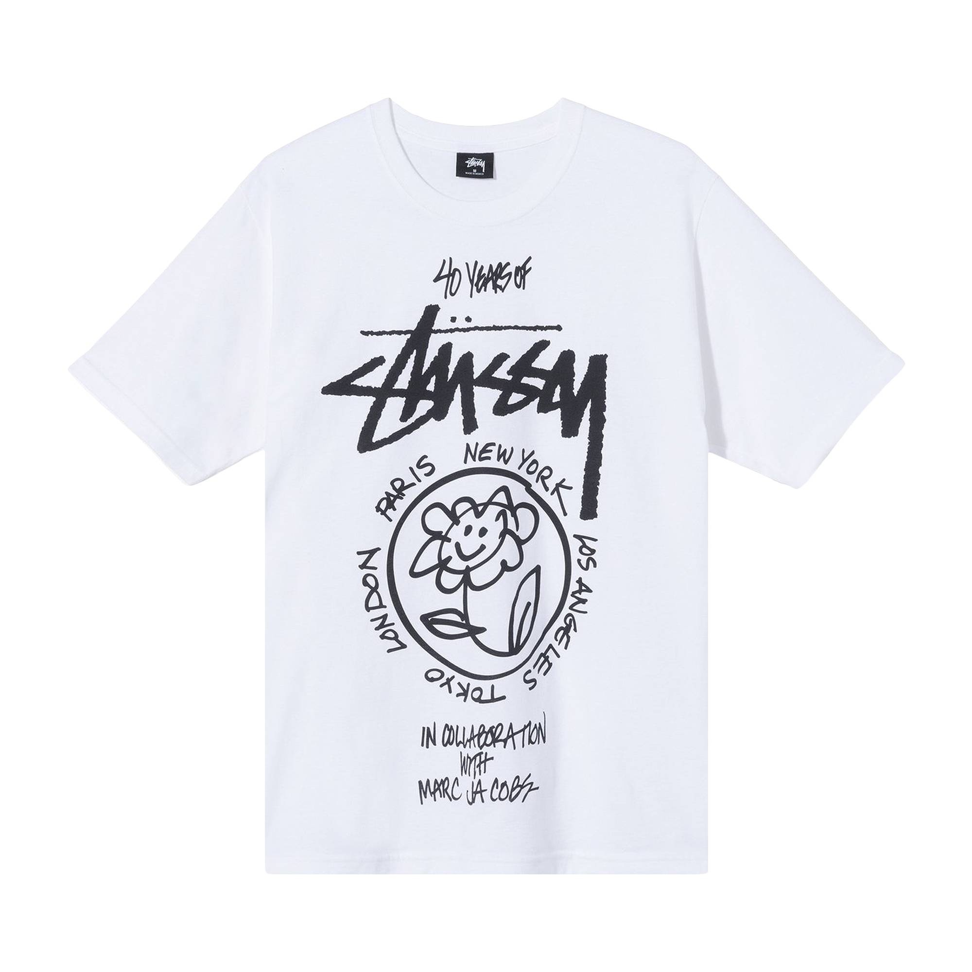 Stussy x Marc Jacobs World Tour Collection T-Shirt 'White' - 1