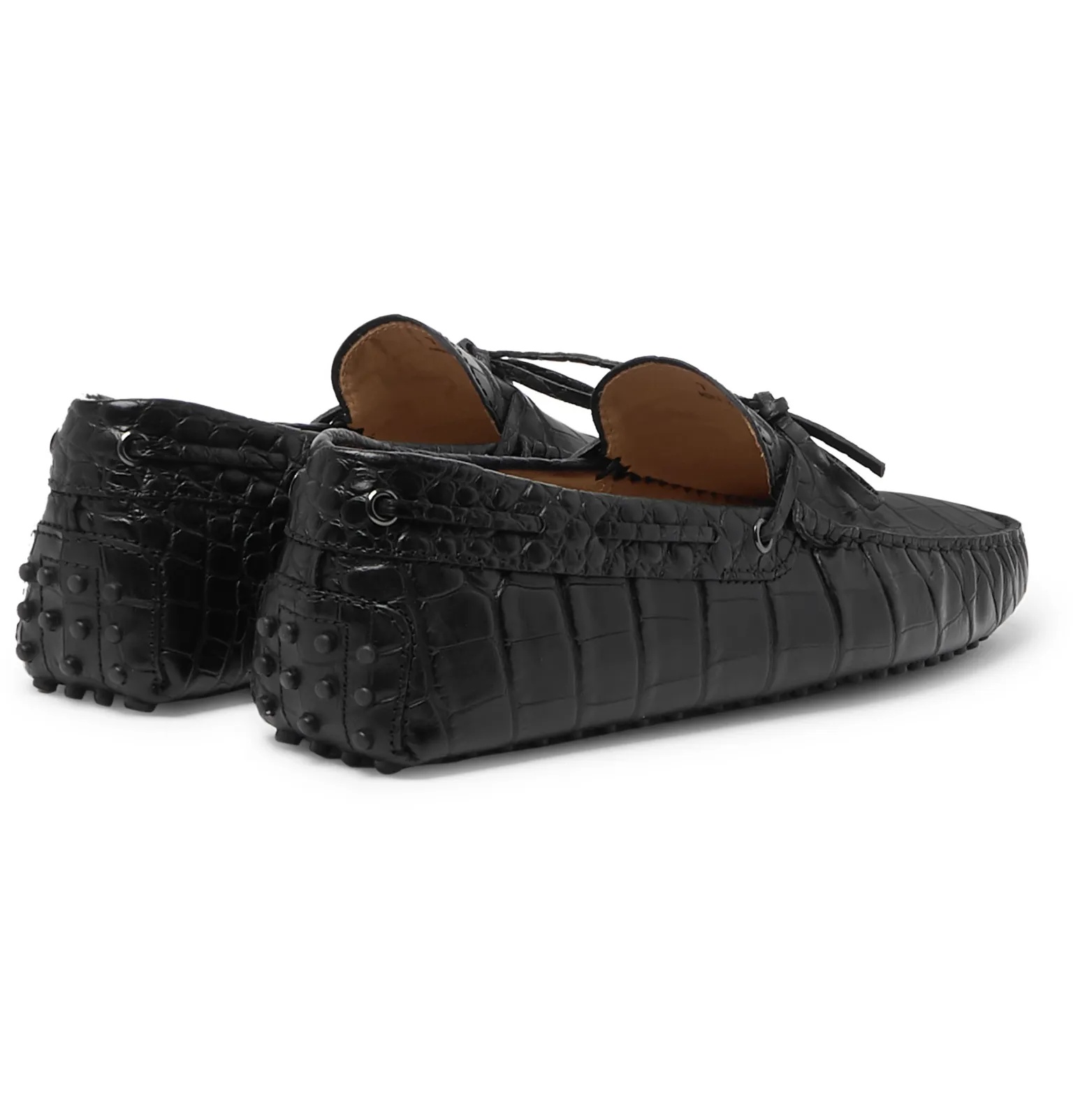 Gommino Croc-Effect Leather Driving Shoes - 6