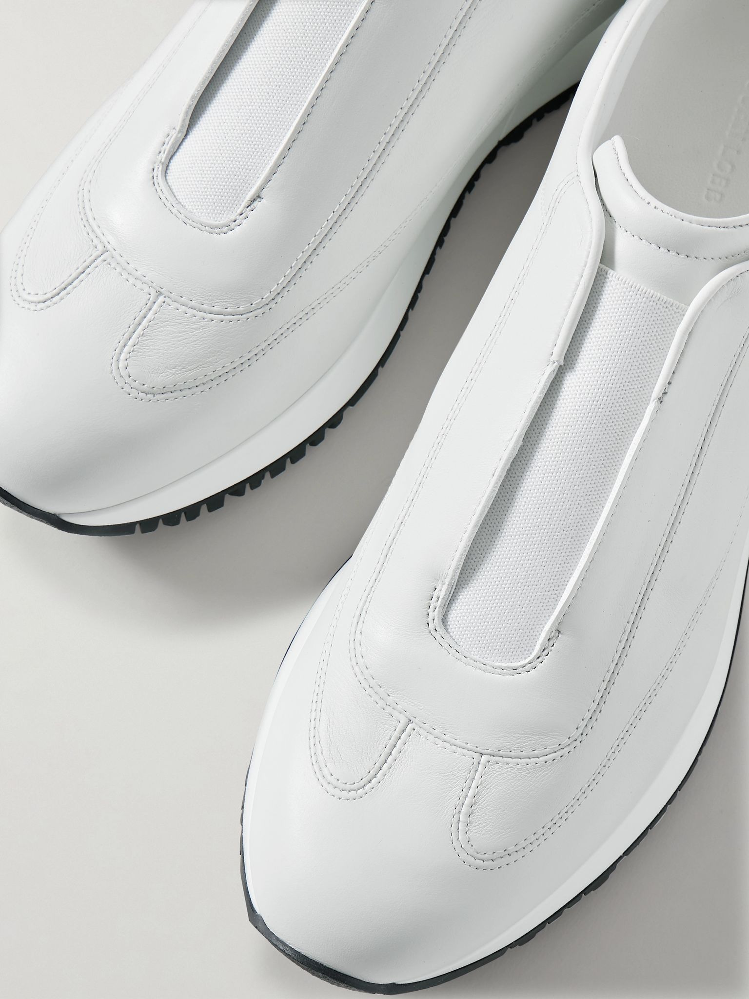Lift Leather Slip-On Sneakers White - 5