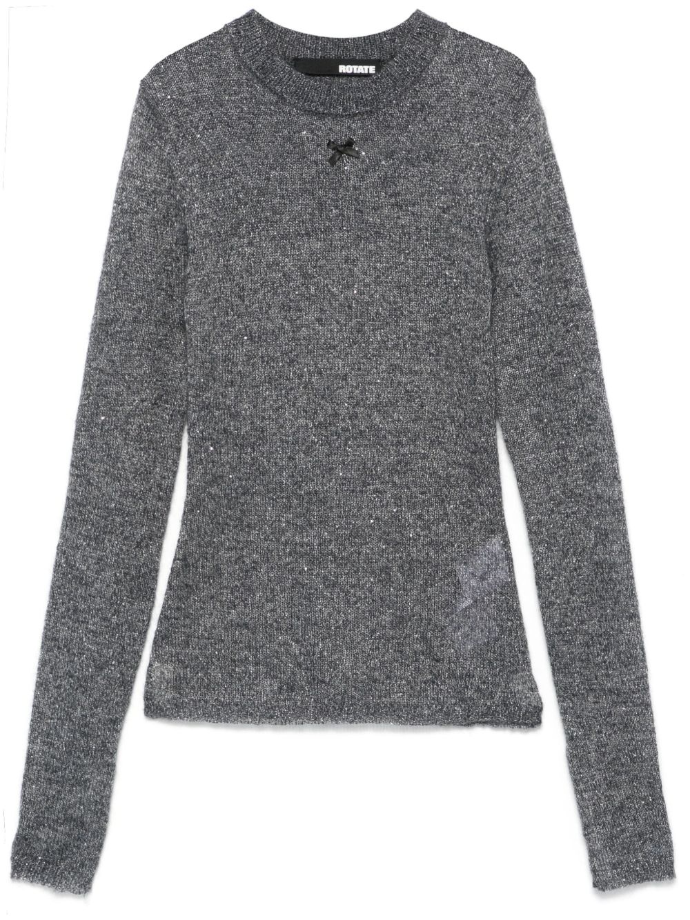 sequins knit sweater - 1