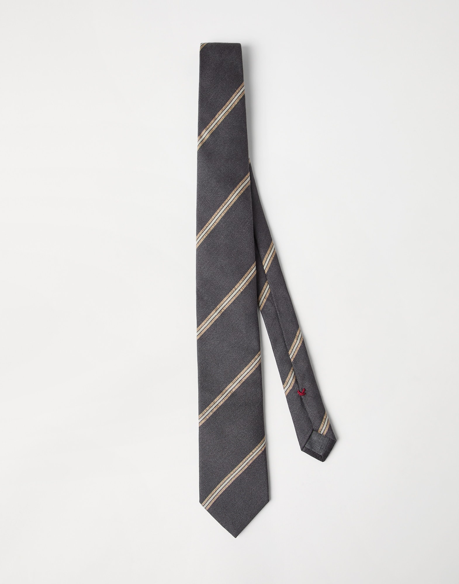 Regimental stripe silk tie - 1