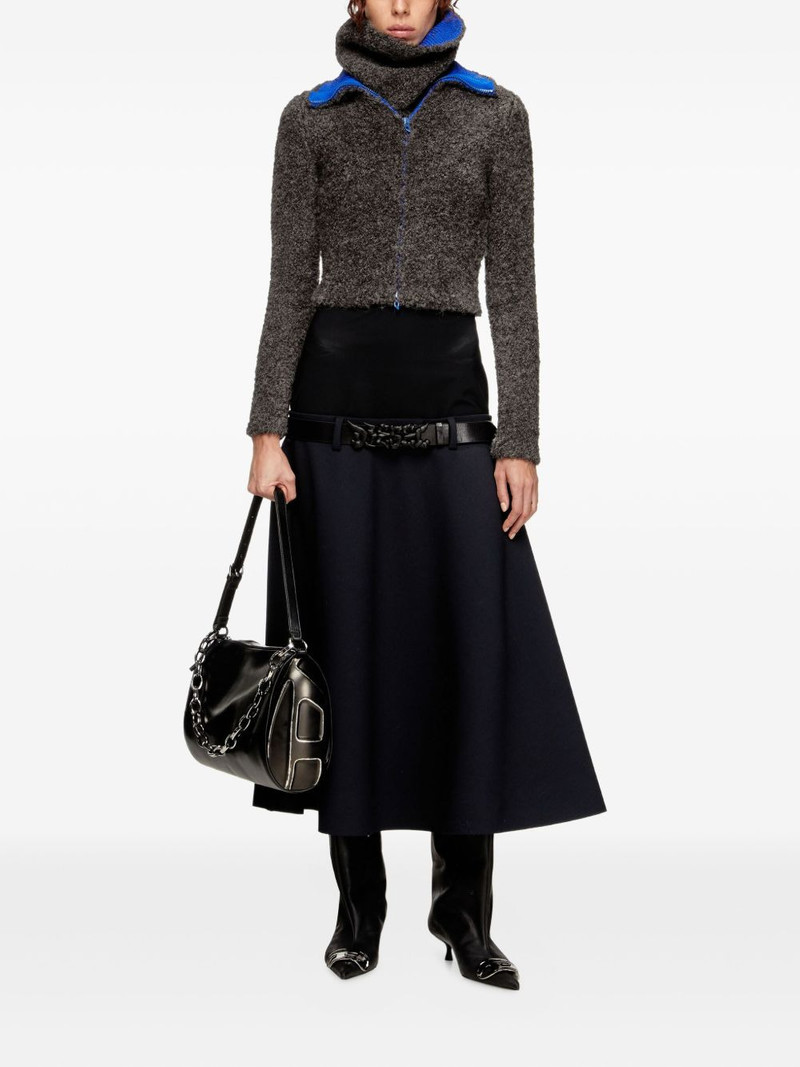 Diesel high-neck zip cardigan outlook