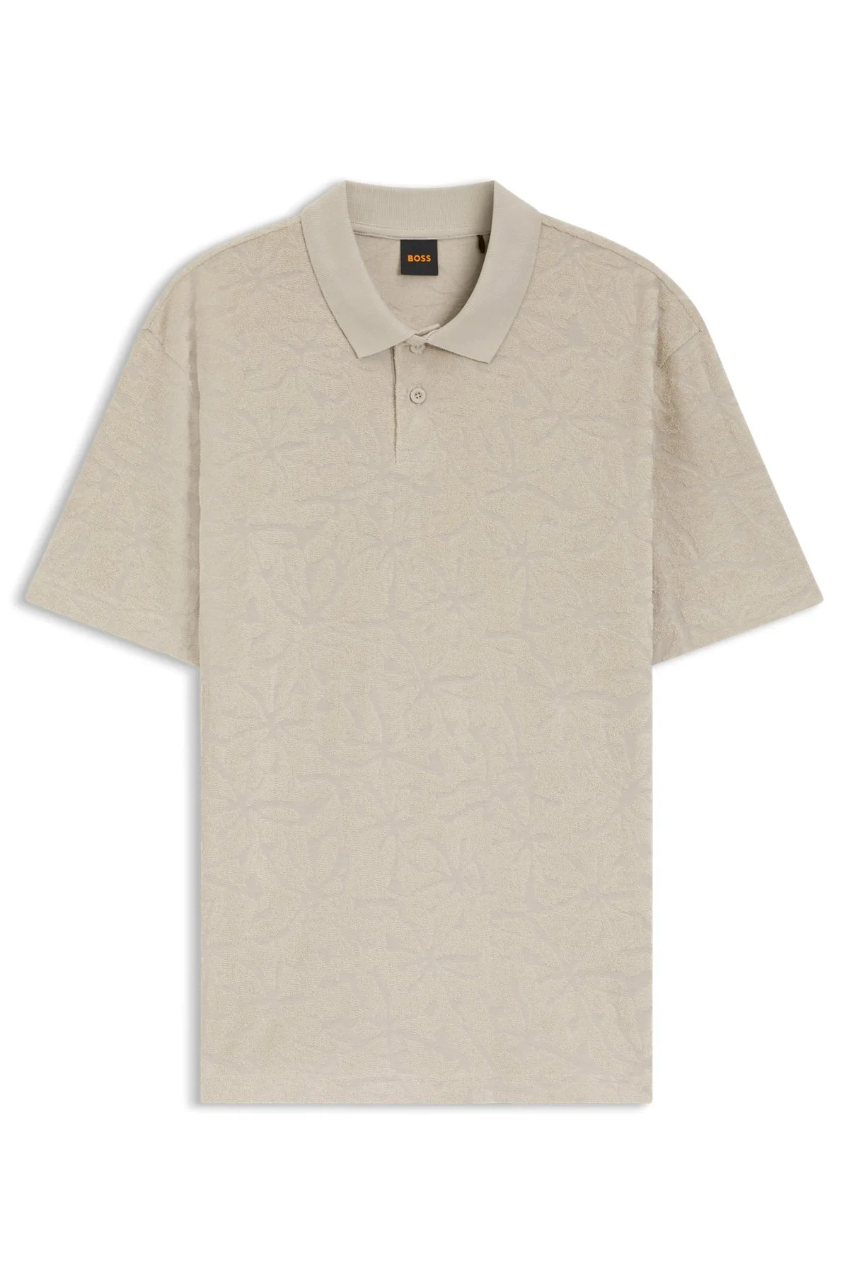 FLORAL-JACQUARD POLO SHIRT IN A COTTON BLEND - 1