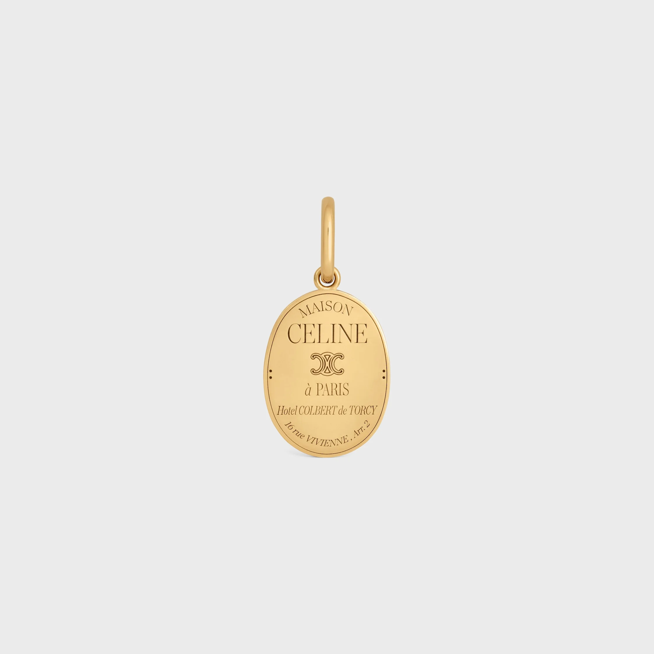 CHARMS MAISON CELINE MEDAL IN BRASS WITH GOLD FINISH - 1