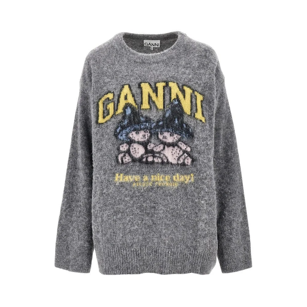 Ganni Women 'Mushroom Teddy' Alpaca-Blend Sweater - 1