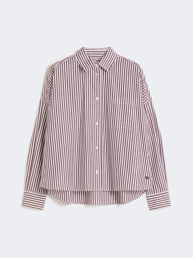 AUREO Oversized cotton shirt - BORDEAUX 1