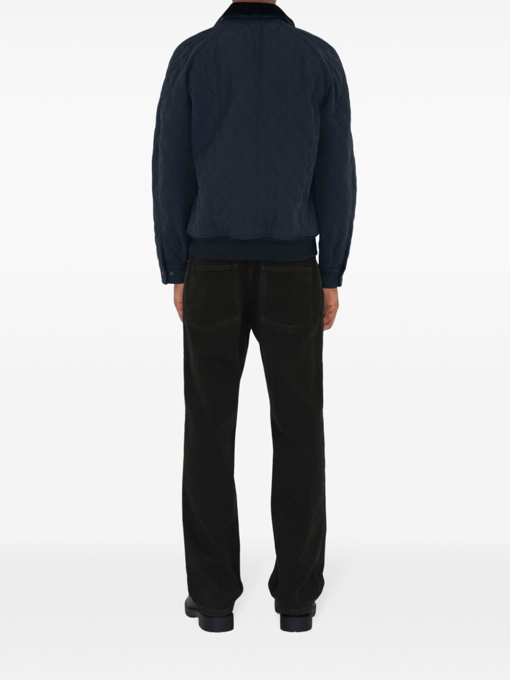 logo-embroidered padded jacket - 4