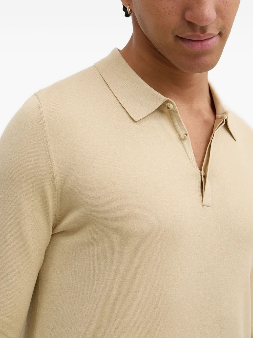 long-sleeve polo jumper - 3