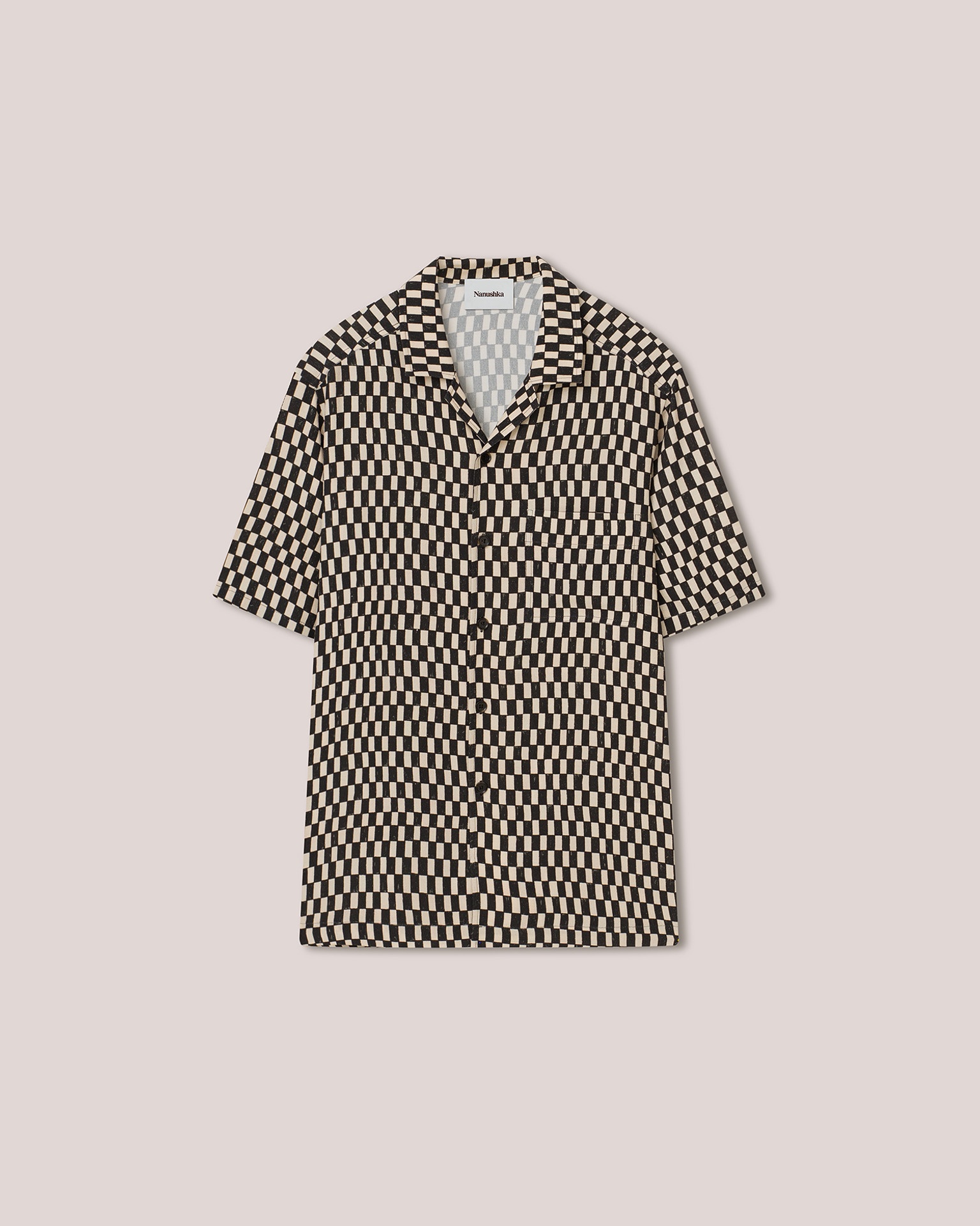 MAITHO - Cotton checkered shirt - Creme&black - 1