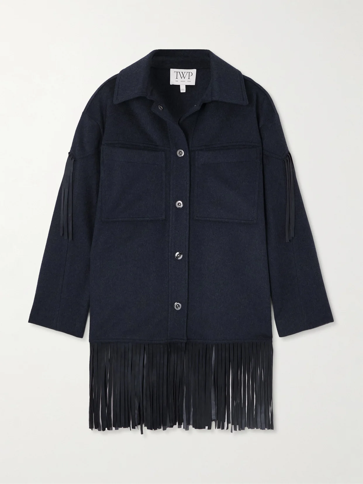 Midnight Cowboy Fringed Suede-trimmed Cashmere Jacket - 1