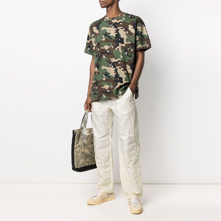 Off-White SS21 Cozy Camouflage Pattern Short Sleeve Loose Fit Camouflage OMAA038S21JER0165600 - 2