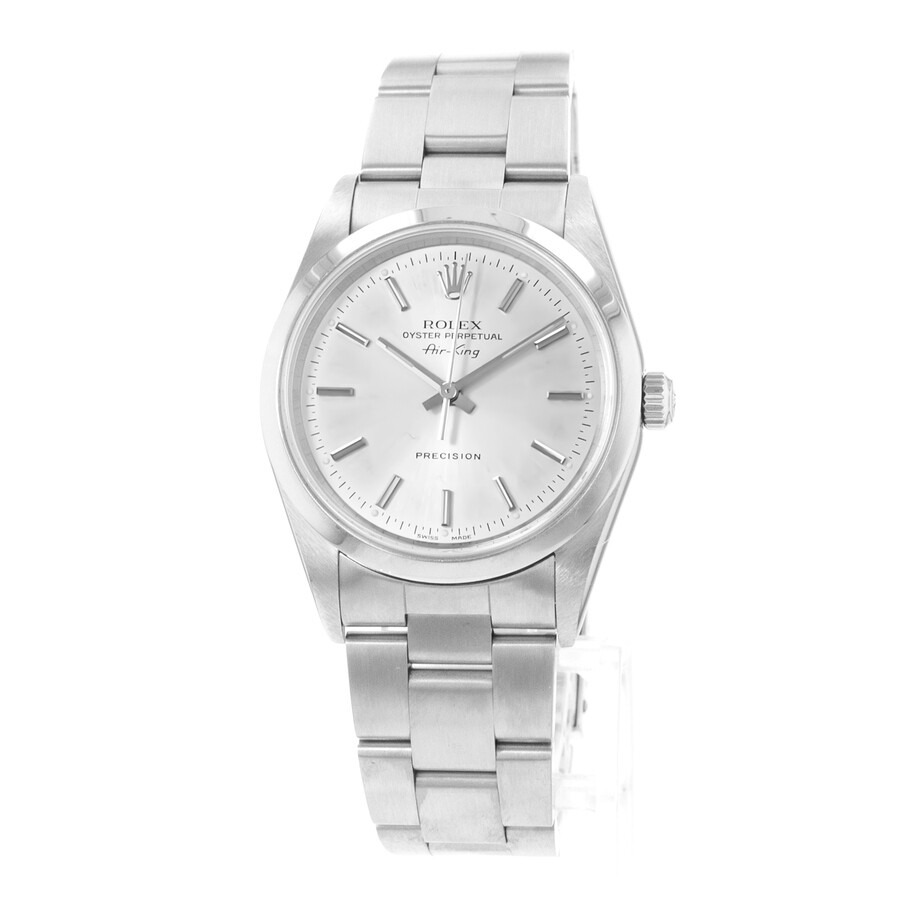 Pre-owned Rolex Air King Automatic Chronometer Silver Dial Men's Watch 14000 SSO - 4