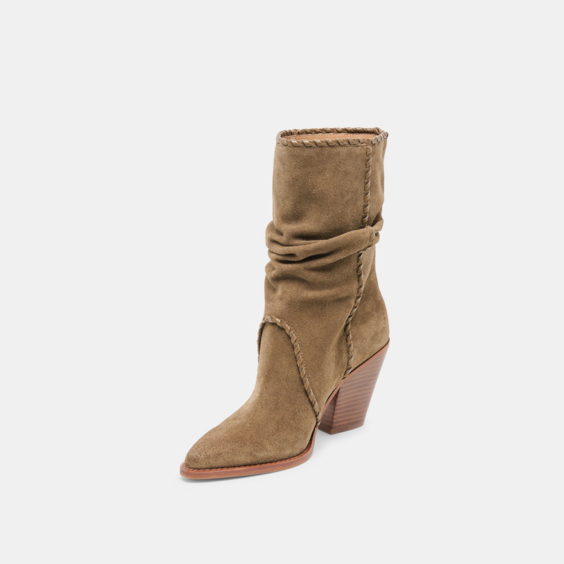 JULITH BOOTS OLIVE SUEDE 7