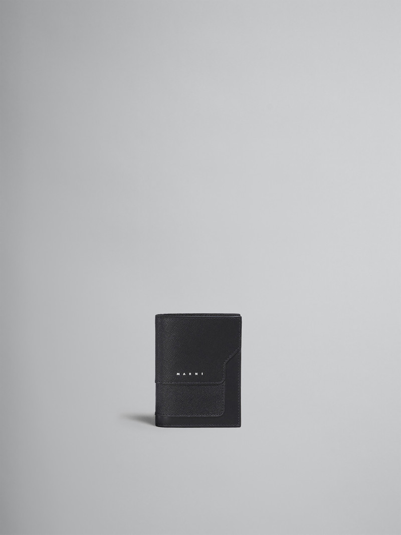 BLACK SAFFIANO LEATHER BI-FOLD WALLET - 1