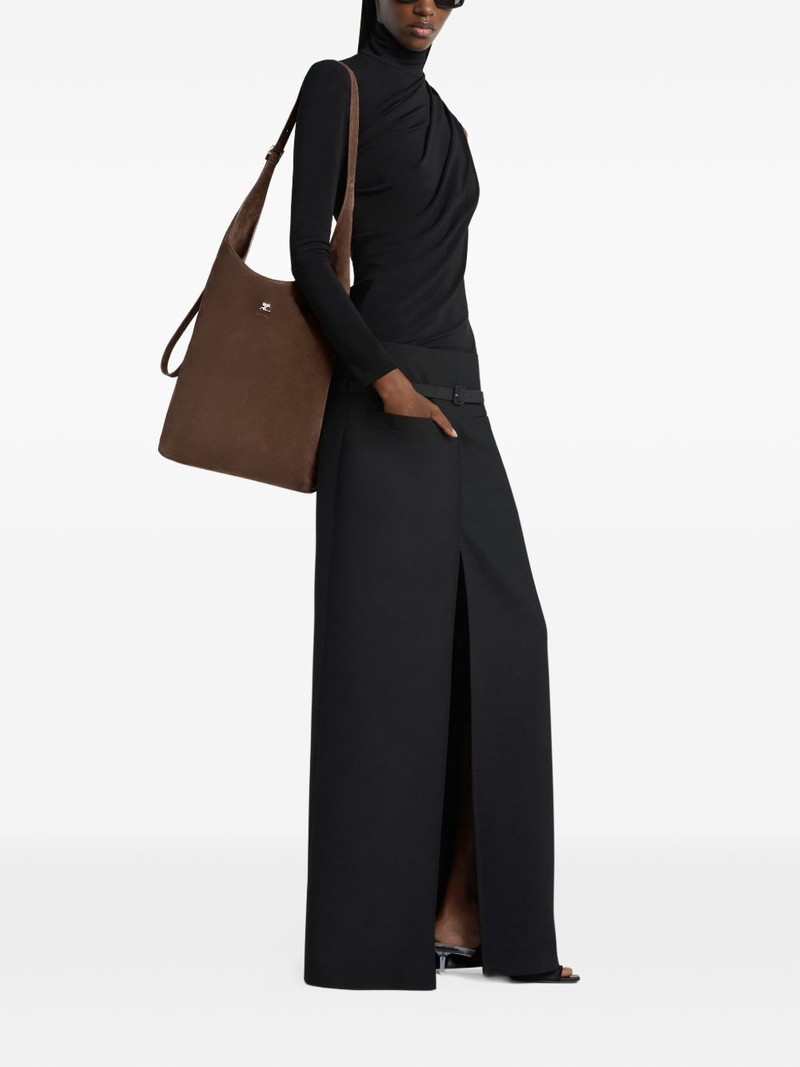 courrèges large Melt suede shoulder bag outlook