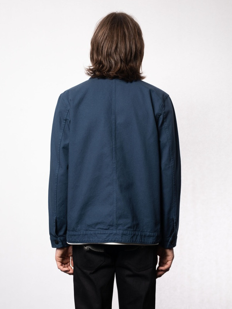 Colin Canvas Overshirt Indigo Blue 4