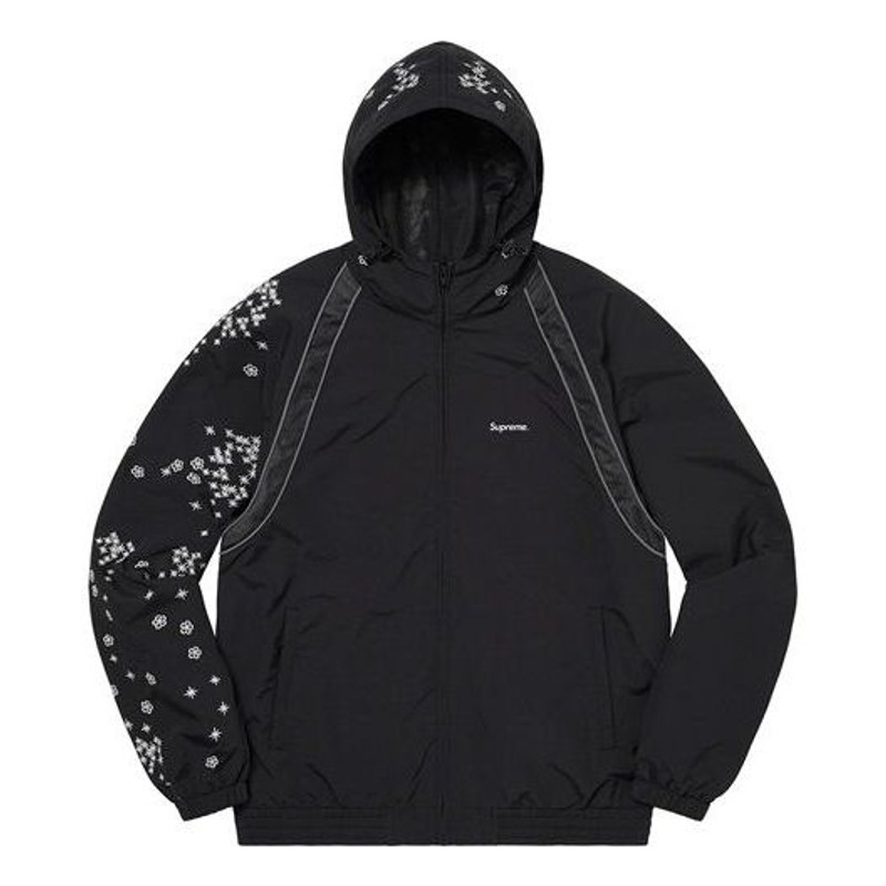 대 AOI Glow-In-the-Dark 트랙 자켓 '블랙 화이트' SUP-SS22-167 - 1