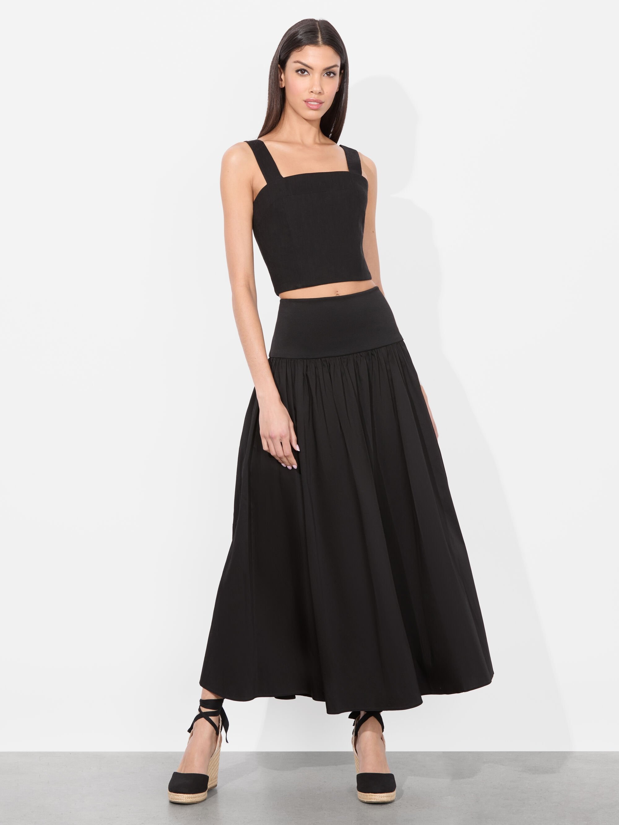 ORIANA DROP WAIST MIDI SKIRT - 3