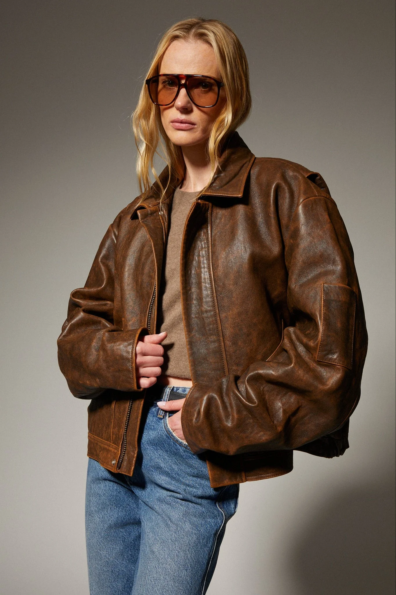 ARIELLE LEATHER JACKET - 1
