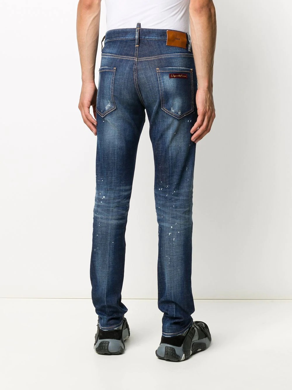 distressed slim-fit jeans - 4