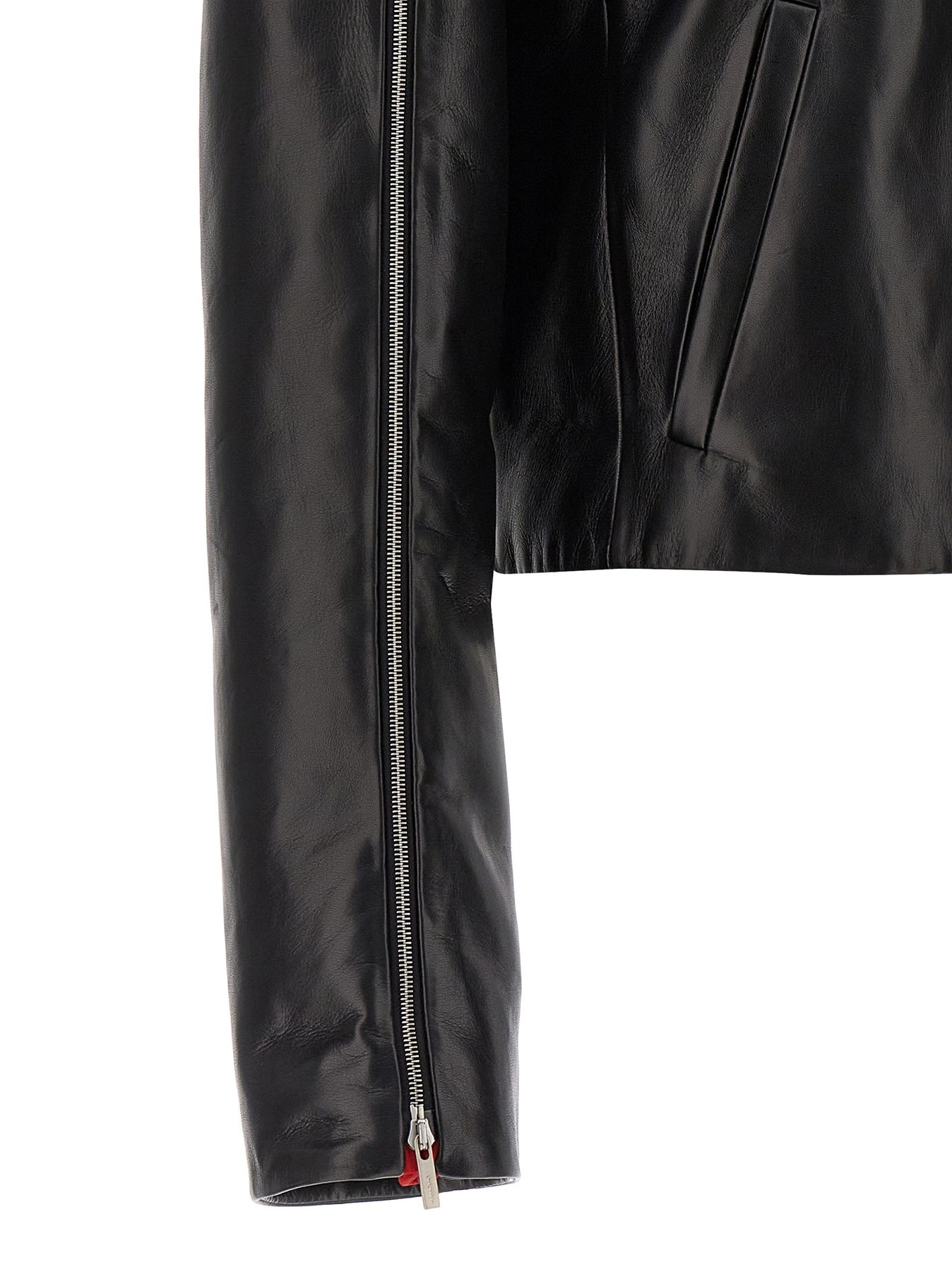 Leather Blouson Casual Jackets, Parka Black - 4