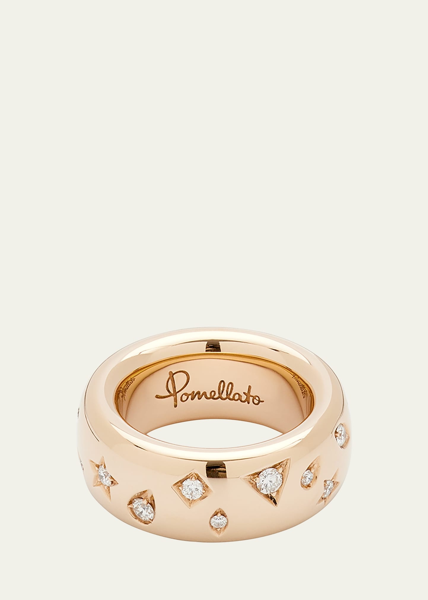 18K Rose Gold ICONICA Ring with Diamonds, 0.66tcw - 1