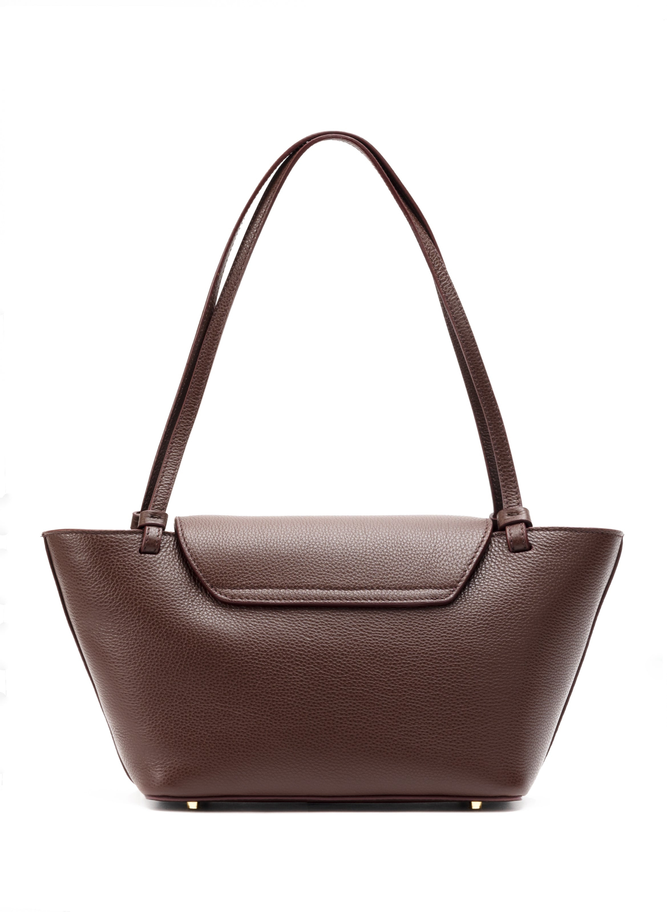 Courrier Tote Pebbled Leather Dark Brown - 3