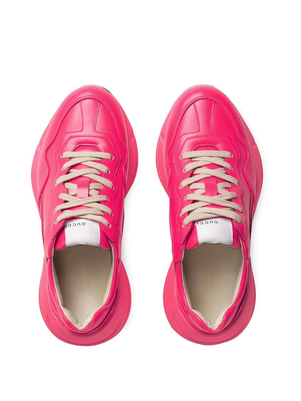 Rhyton fluorescent leather sneaker - 4