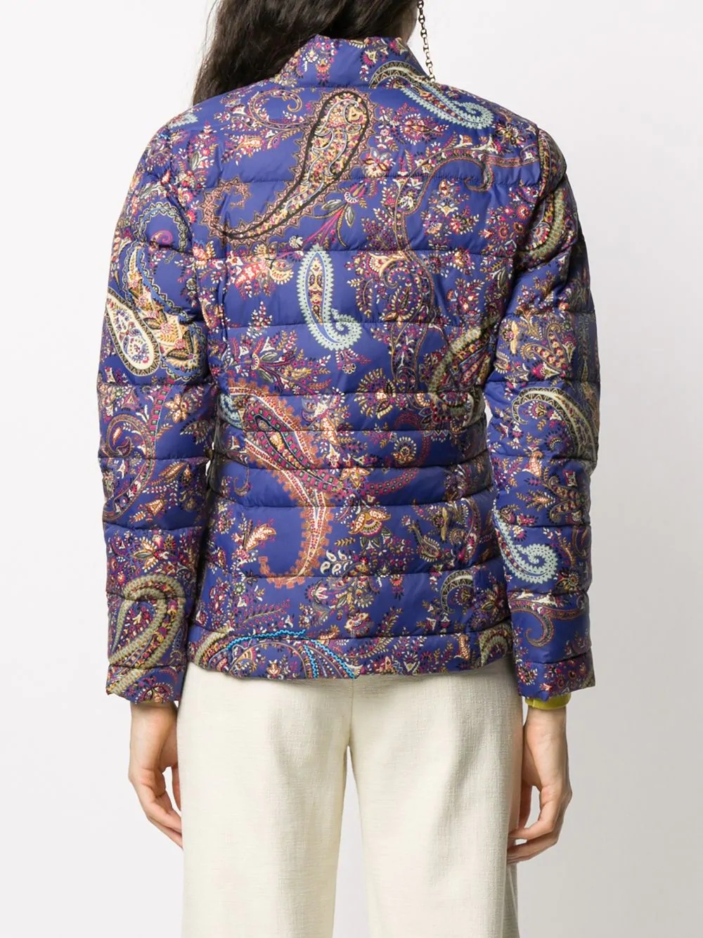 paisley print padded jacket  - 4