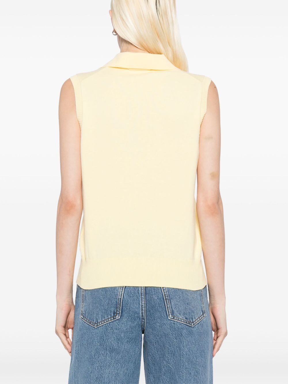knitted polo top - 4