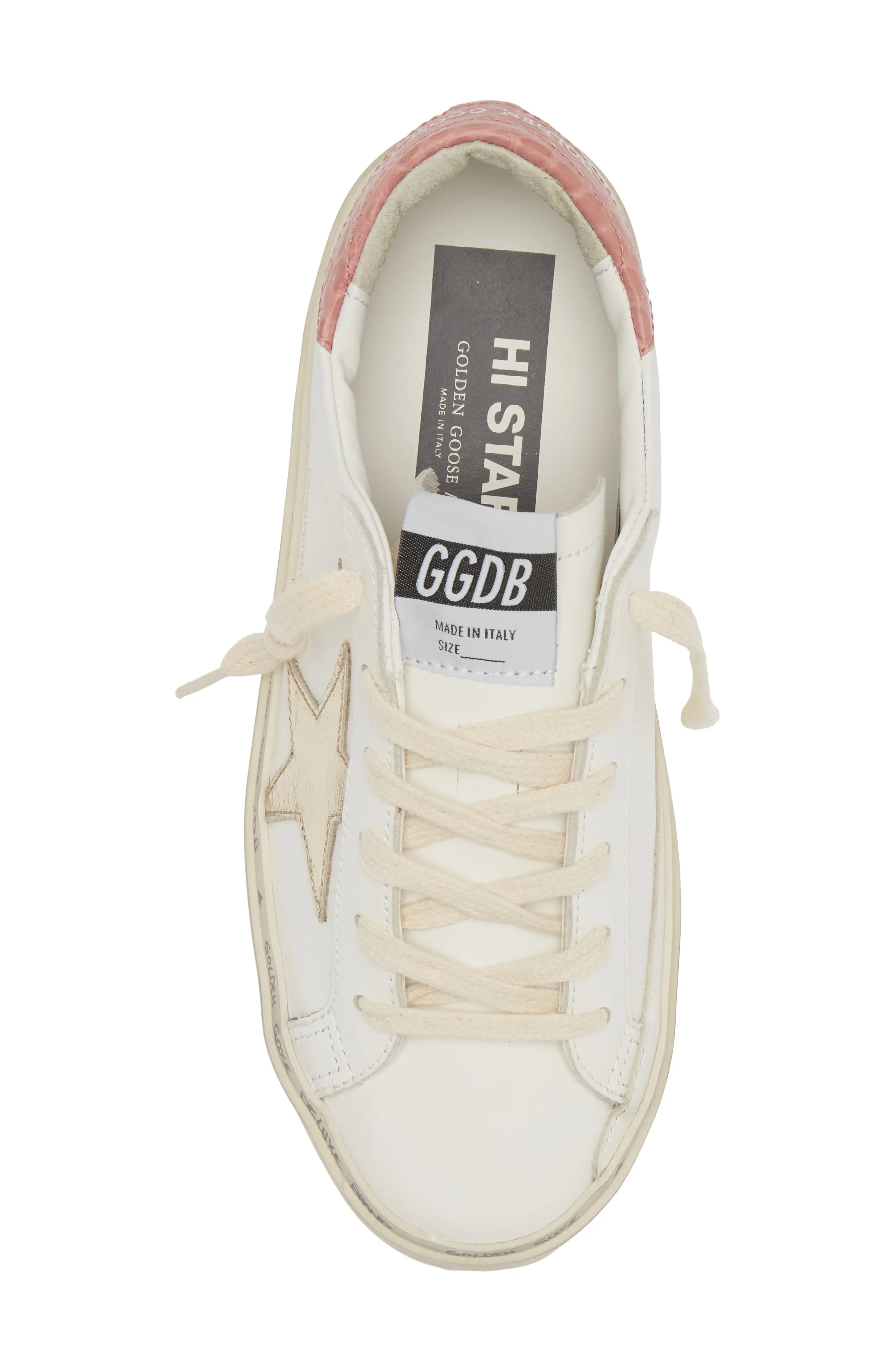 Hi Star Low Top Platform Sneaker in White/Platinum - 5