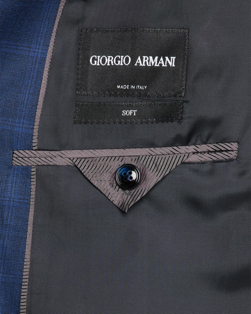 Men's Wool and Silk Windowpane Sport Coat 7