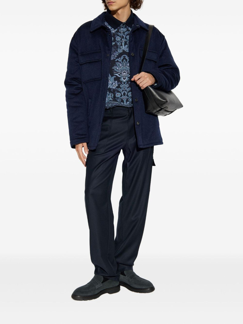 Etro patch-pocket cashmere jacket outlook